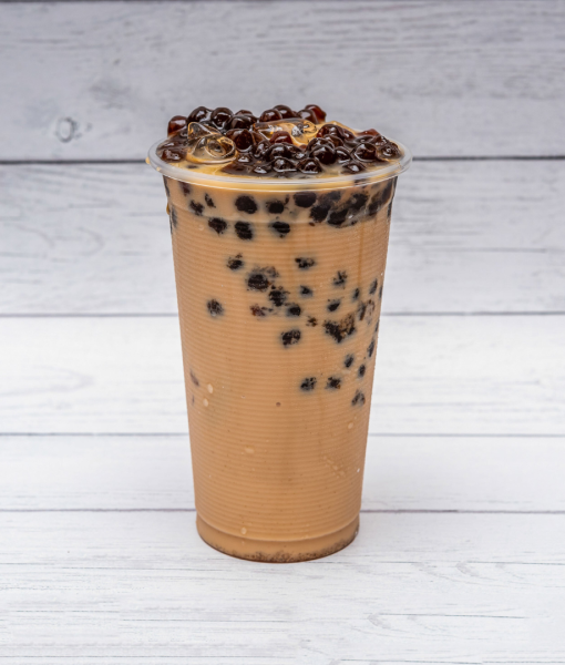 Grass Jelly Milk Tea